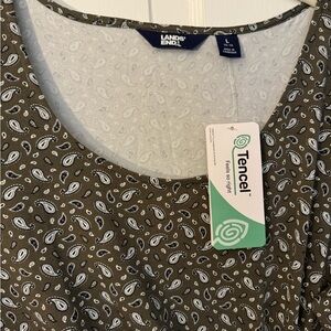 Lands' End Paisley Tencel dress size L